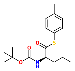 MC025139 (R)-S-p-Tolyl 2-((tert-butoxycarbonyl)amino)pentanethioate (image for) MC025139 (R)-S-p-Tolyl 2-((tert-butoxycarbonyl)amino)pentanethioate